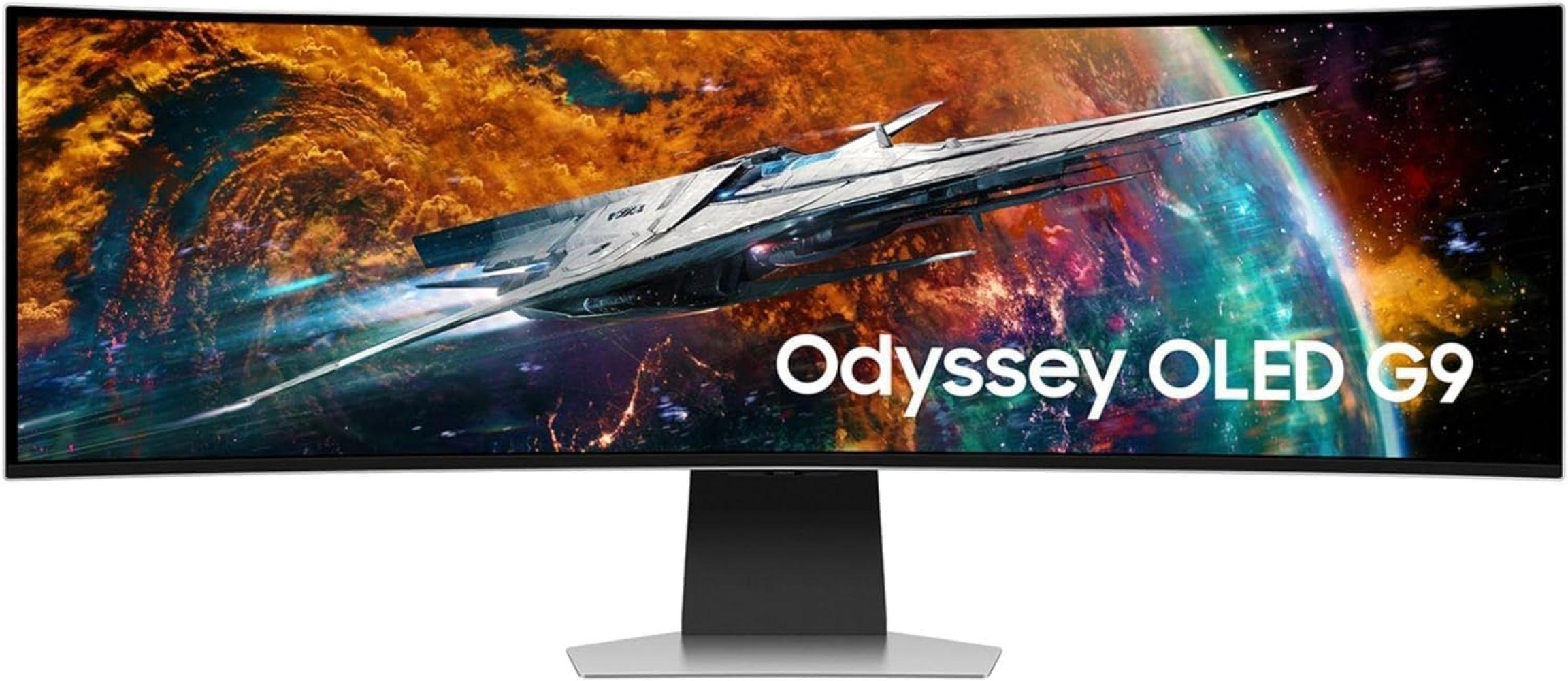 Samsung Odyssey OLED G9 G95SC DQHD 240Hz Curved Smart Gaming Monitor - Silver - Excellent