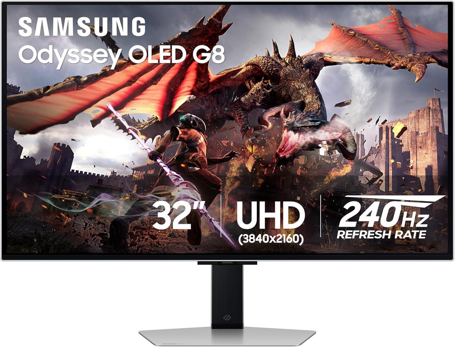 Samsung Odyssey QD-OLED G8 G80SD 4K UHD Smart Gaming Monitor 32”
