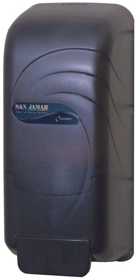 San Jamar  Oceans Soap & Hand Sanitizer Dispenser 800 mL - Black - Over Stock