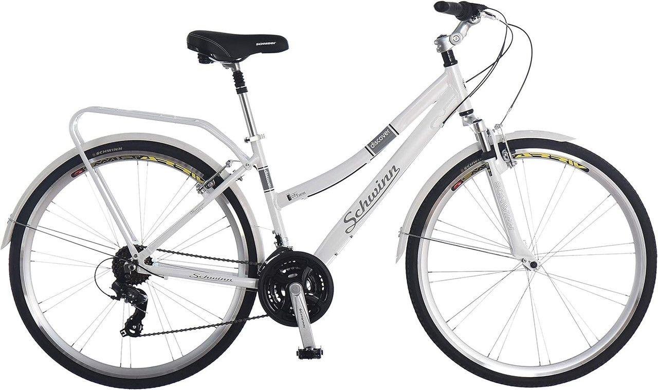 Schwinn S7913AZ Discover Hybrid Bike Rear Cargo Rack - White - Excellent
