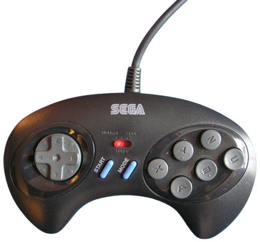 Sega  Genesis 6 Button Controller MK-1470 (Bulk Packaging) - Black - Excellent