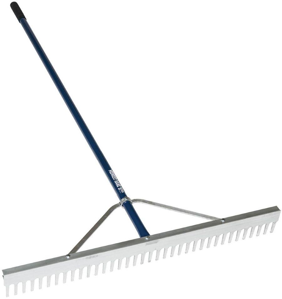 Seymour Midwest  Aluminum Handle Landscape Rake 24" - Blue - Premium