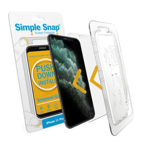 Simple Snap  Tempered Glass Screen Protector for iPhone 11 Pro - Clear - Brand New
