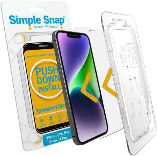 Simple Snap  Tempered Glass Screen Protector iPhone 13 Pro Max/14 Plus - Clear - Brand New