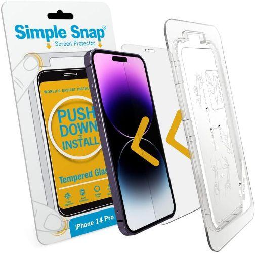 Simple Snap  Tempered Screen Protector for iPhone 14 Pro - Clear - Brand New
