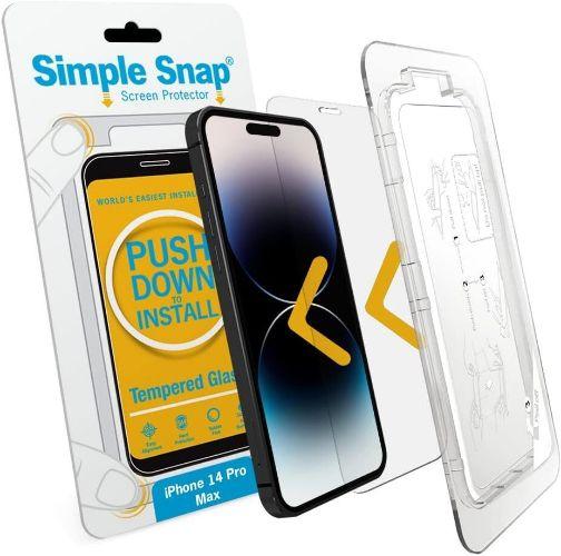 Simple Snap  Tempered Screen Protector for iPhone 14 Pro Max - Clear - Brand New