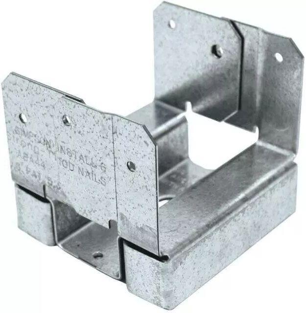 Simpson Strong-Tie  ABA44Z ZMAX Galvanized 16-Gauge 4x4 Adjustable Post Base - Grey - Premium