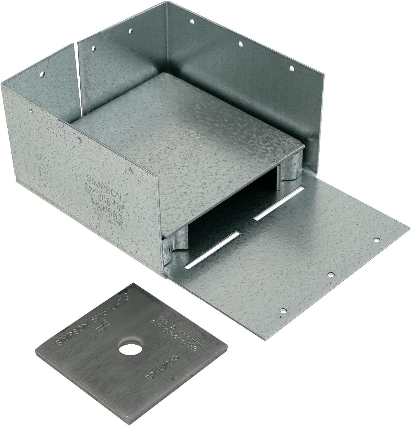 Simpson Strong-Tie ABW66Z MAX Galvanized 12-Gauge 6x6 Adjustable Post Base - Grey - Premium