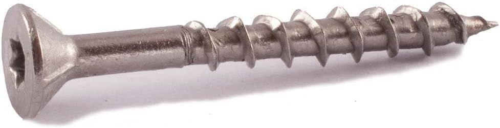 Simpson Strong-Tie T08C125WQM #8 x 1-1/4" Wafer Head 316SS Fiber-Cement Screws (1000ct) - Grey - Premium