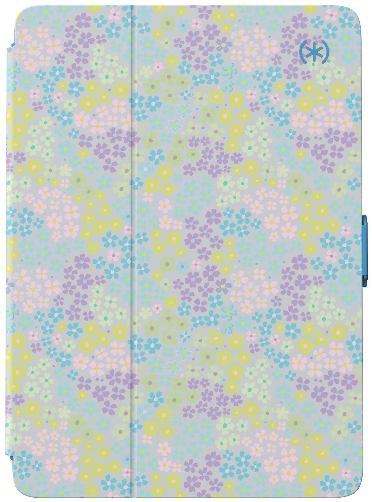 Speck StyleFolio Print iPad Case for iPad Air 2 (9.7-inch) - Flower Print Aster Purple & Blue - Acceptable