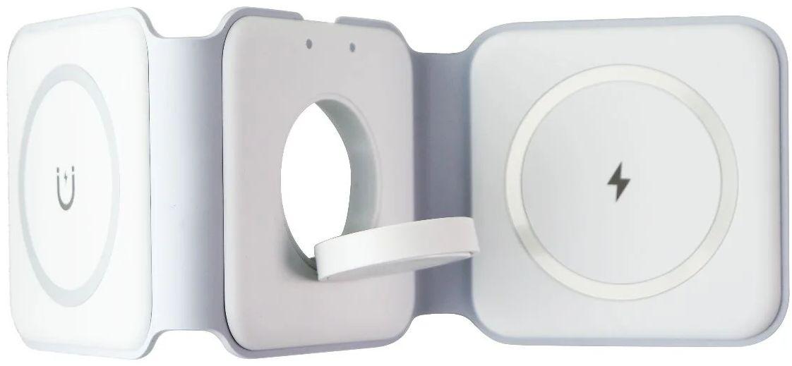 S.Simple Magnetic Foldable 3-in-1 Charging Station for iPhone 14/13/12/SE/11 and iWatch