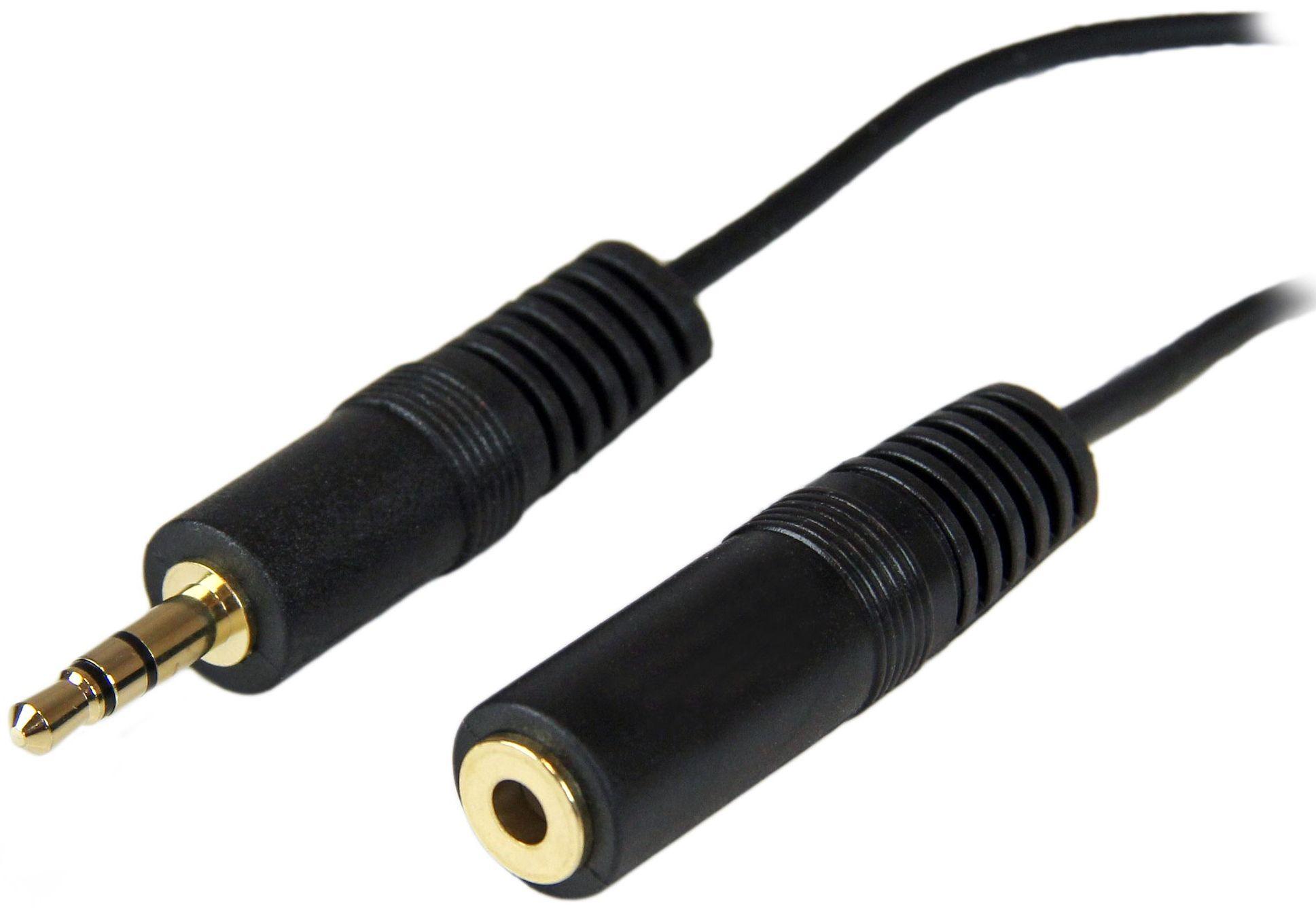 StarTech.com MU12MF 12 ft. PC Speaker Extension Audio Cable Male to Female - Black - Excellent