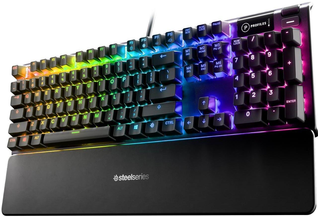 SteelSeries Apex 5 Hybrid Mechanical Gaming Keyboard - Black (Hybrid Blue Switch) - Excellent