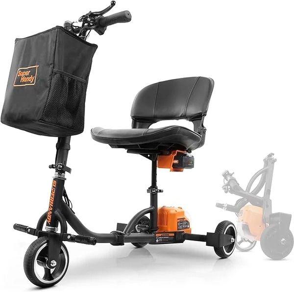 SuperHandy  3 Wheel Mobility Scooter Electric Powered Lightest GUT112 - Orange - Excellent