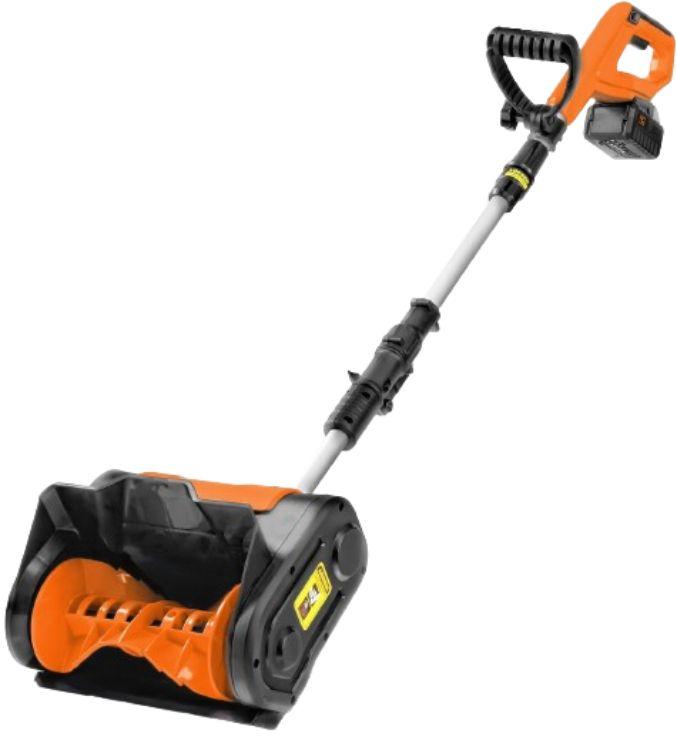 SuperHandy  GUT132 Electric Snow Thrower 20V 4Ah Battery 10" Clearing Width - Orange - Excellent