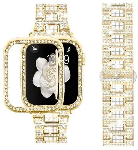 Supoix  Replacement Metal Band Compatible with Apple Watch Band 38mm/40mm/41mm/42mm/44mm/45mm/46mm - Gold - Excellent