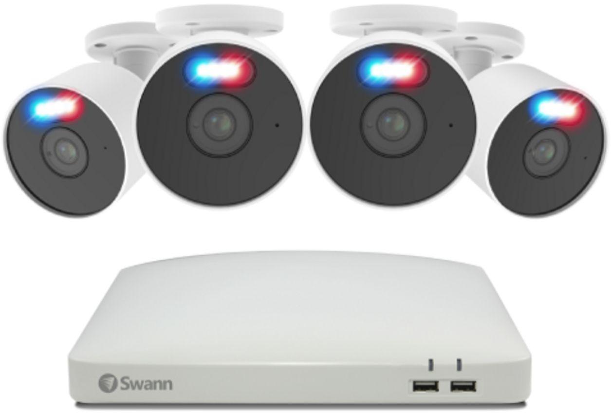 Swann  4 Camera 8 Channel 1080p Full HD Audio/Video DVR Security System (SWDVK-84880W4AOC) - White - Excellent
