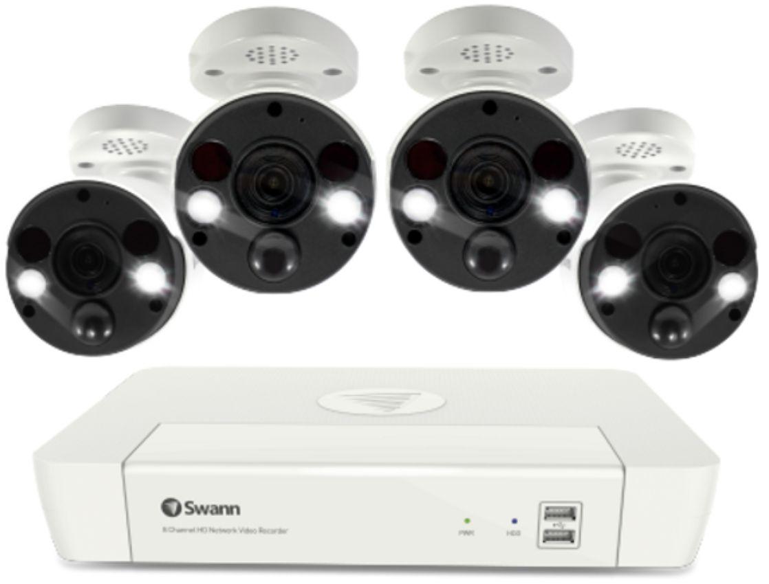 Swann  4 Camera 8 Channel 4K Ultra HD White NVR Security System (SWNVK-88680W4FB) - White - Excellent