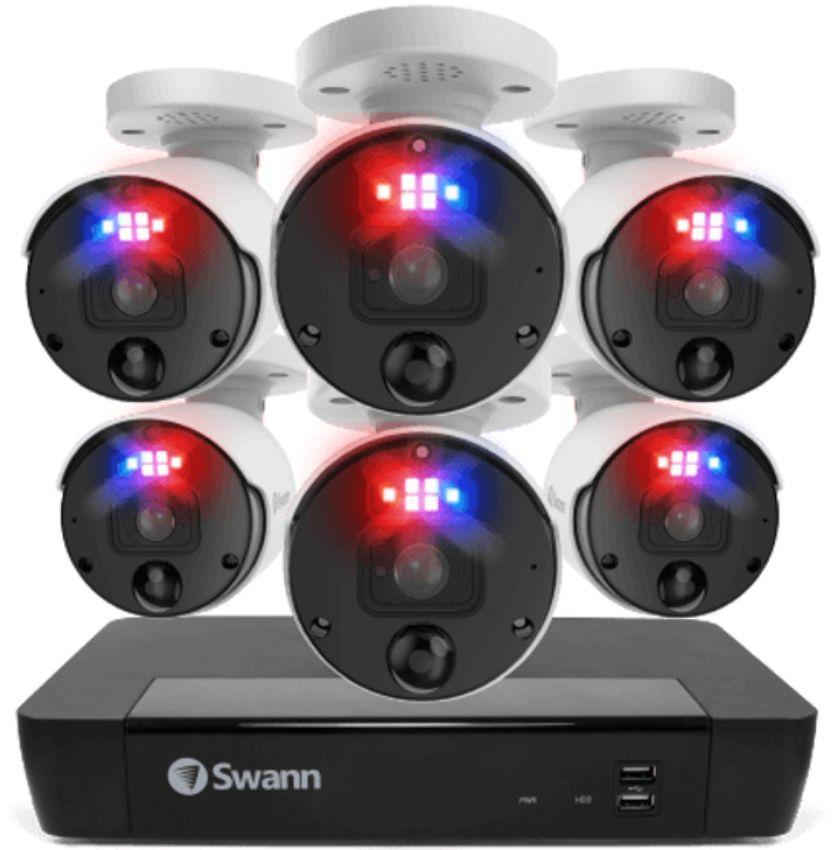 Swann  6 Camera 8 Channel 4K Ultra HD Professional NVR Security System (SWNVK-889806) - White - Excellent
