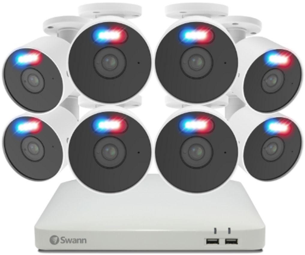 Swann  8 Camera 8 Channel 1080p Full HD Audio/Video DVR Security System (SWDVK-84880W8AOC) - White - Excellent