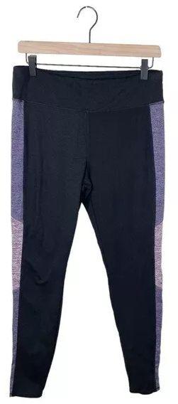 Tangerine Serene Women's Colorblock Pull On Legging S - Black Heather/Plum Heather - Brand New
