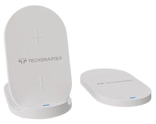 Techsmarter  15W TSWireless Foldable Charging Pad & Stand - White - Premium