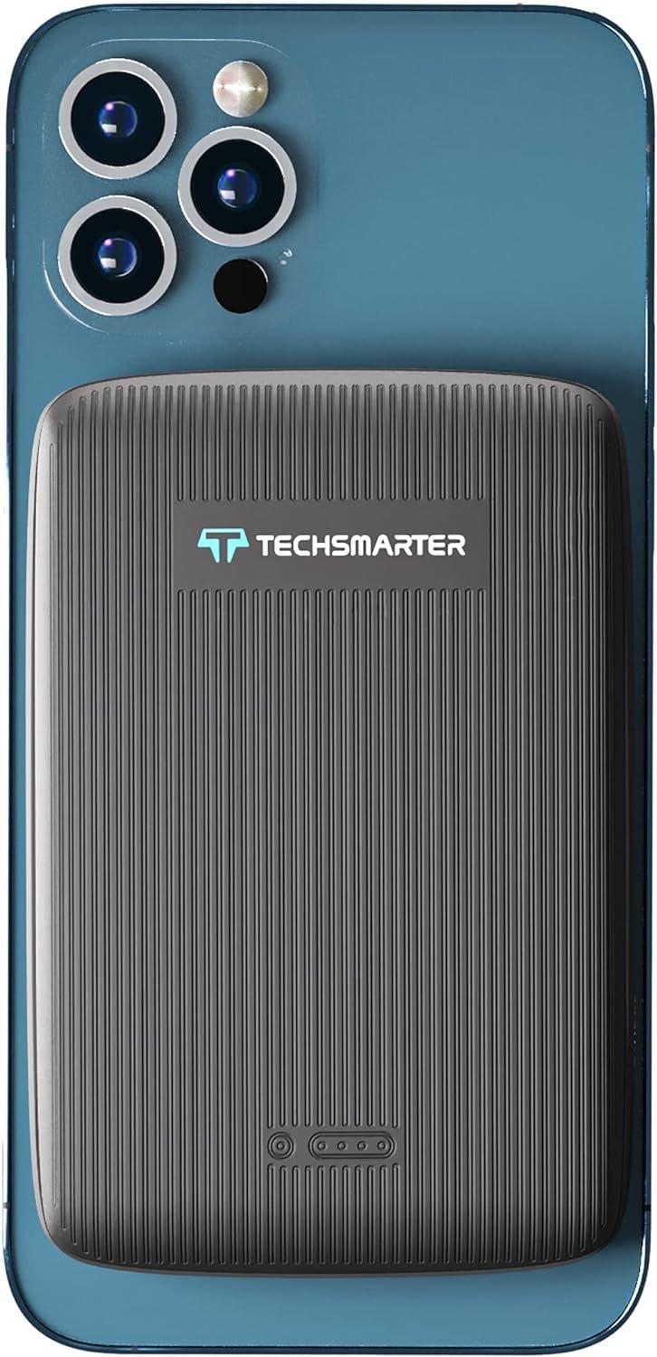 Techsmarter  MagBoost Portable Charger 10K (MagSafe Compatible) - Black - Premium