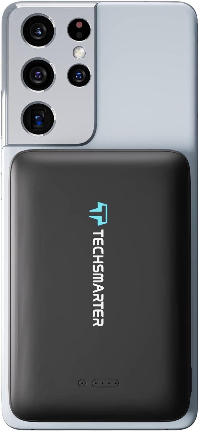 Techsmarter  TSBar 8000mAh Wireless with Suction Portable Power Bank - Black - Premium