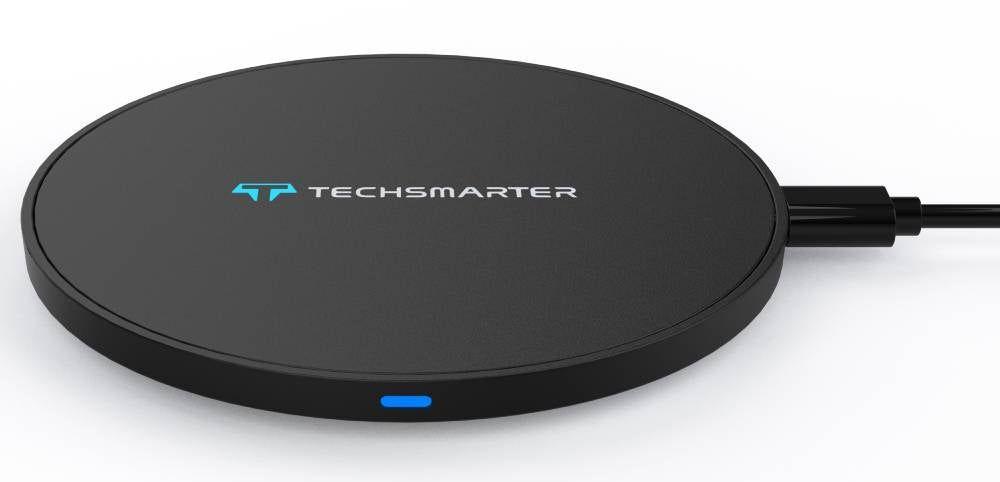 Techsmarter  TSWireless 15W Wireless Fast Charger Pad - Black - Premium
