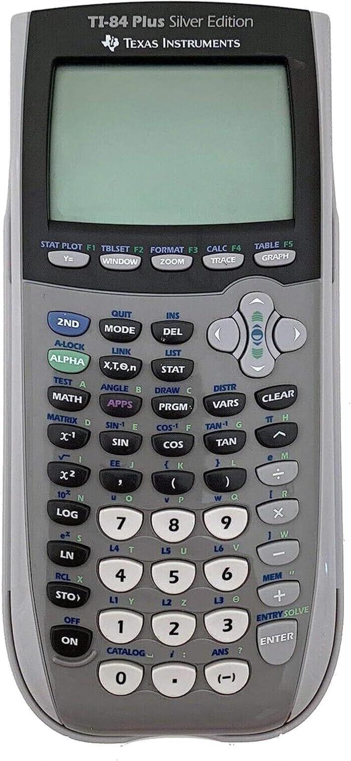 Texas Instruments  TI-84 Plus Silver Edition Graphing Calculator  - Gray - Excellent