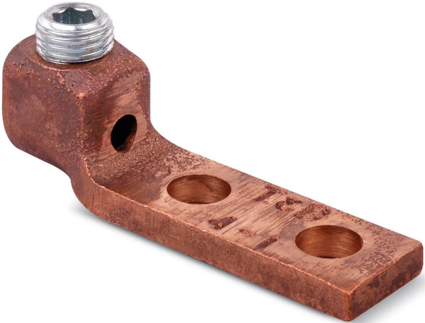 Thomas & Betts Locktite Copper Two-Hole Nema Drilled Lug 32217 - Bronze - Excellent