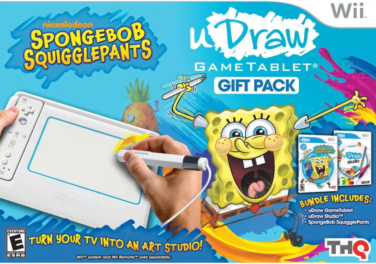 THQ  uDraw Game Tablet with Games for Nintendo Wii (Bundle) - SpongeBob Squigglepants & Studio Bundle - Excellent