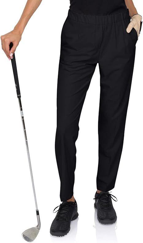 Three Sixty Six  Women’s Golf Pants with Elastic Waistband - Black - Excellent
