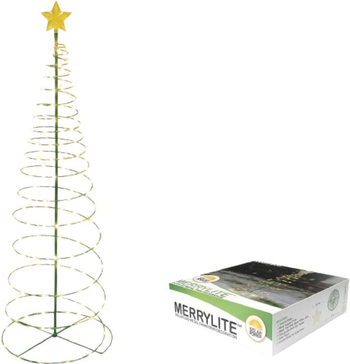 Touch of Eco Merrylite Solar LED Metal Christmas Tree Decoration - Warm White - Excellent