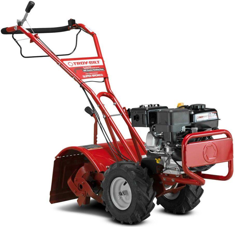 Troy-Bil t Super-Bronco Rear CRT Counter Rotating Tine Tiller 21D65M8766 - Red - Premium