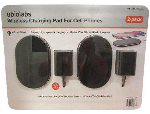Ubio Labs Wireless Charging Pad Apple/Android Qi Compatible (2 Pack)