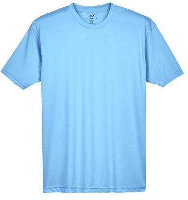 UltraClub Men's Cool & Dry Sport Performance Interlock T-Shirt (Size L) - Columbia Blue - Excellent