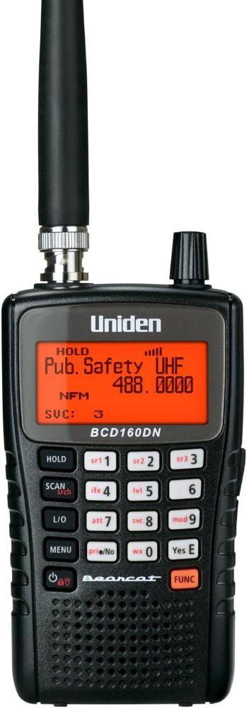Uniden  Bearcat BCD160DN Feature-Packed Digital Handheld Scanner - Black - Premium