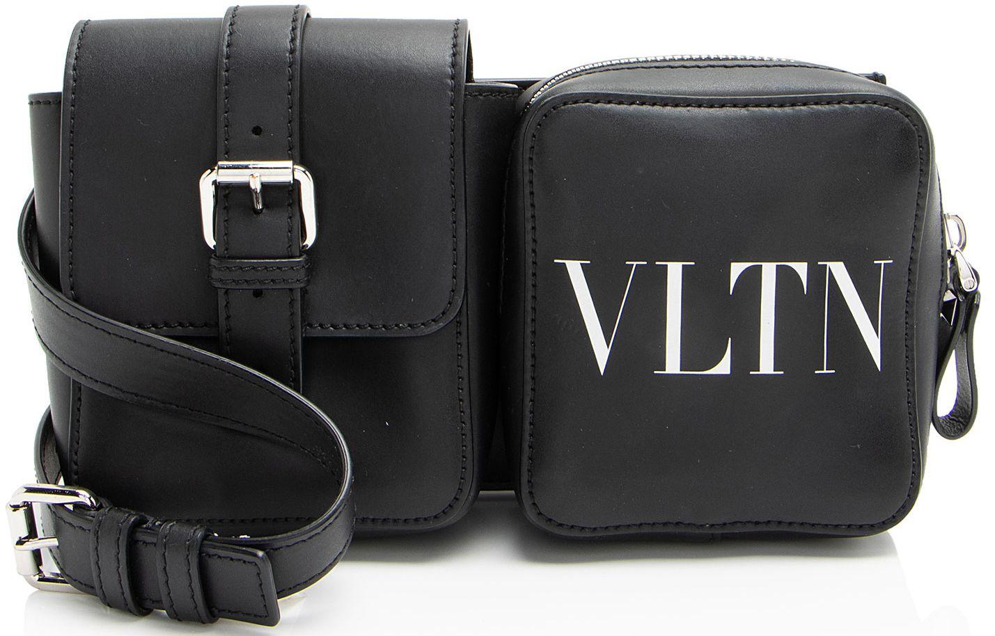 Valentino Leather VLTN Compartment Crossbody - Black - Leather - Excellent