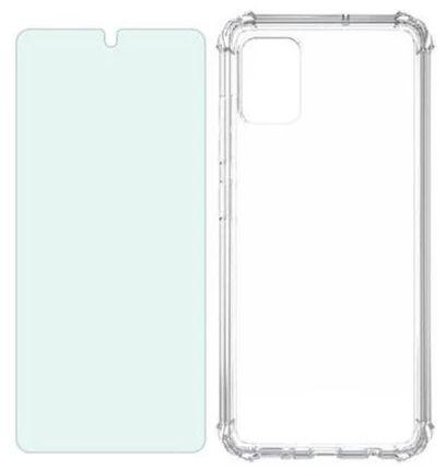 Verizon Clear Phone Case & Blue Light Screen Protector Bundle for Galaxy A51 - Clear - Acceptable