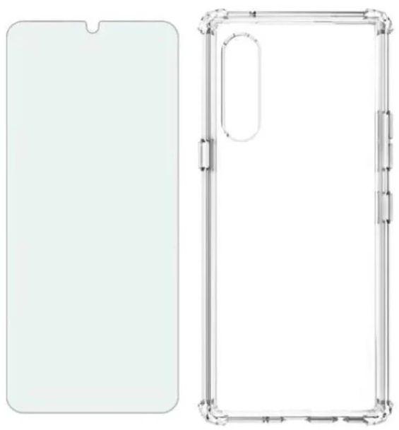 Verizon Clear Phone Case and 2-Pack Blue Light Screen Protector for LG Velvet 5G UW - Clear - Acceptable