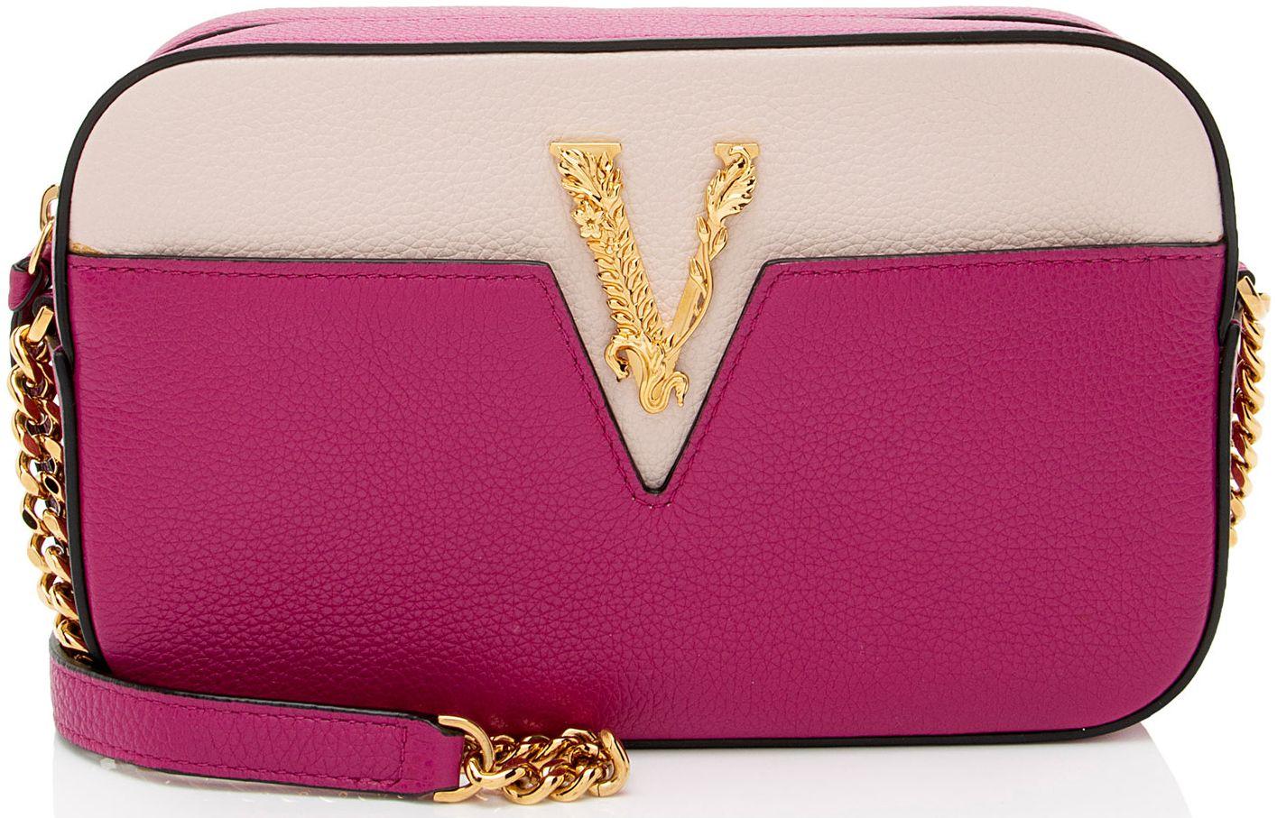 Versace Calfskin Virtus Small Camera Bag - Pink - Calfskin - Excellent