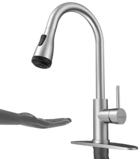 WaterSong  Touchless Kitchen Faucet for Sink with Smart Sensor - Brushed Nickel - Excellent
