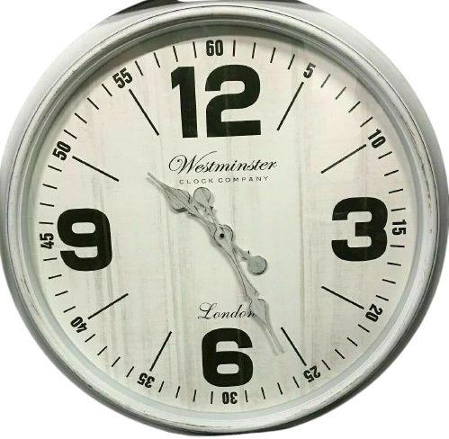 Westminster Clock Company Always Home International 30" Wall Clock - White - Brand New