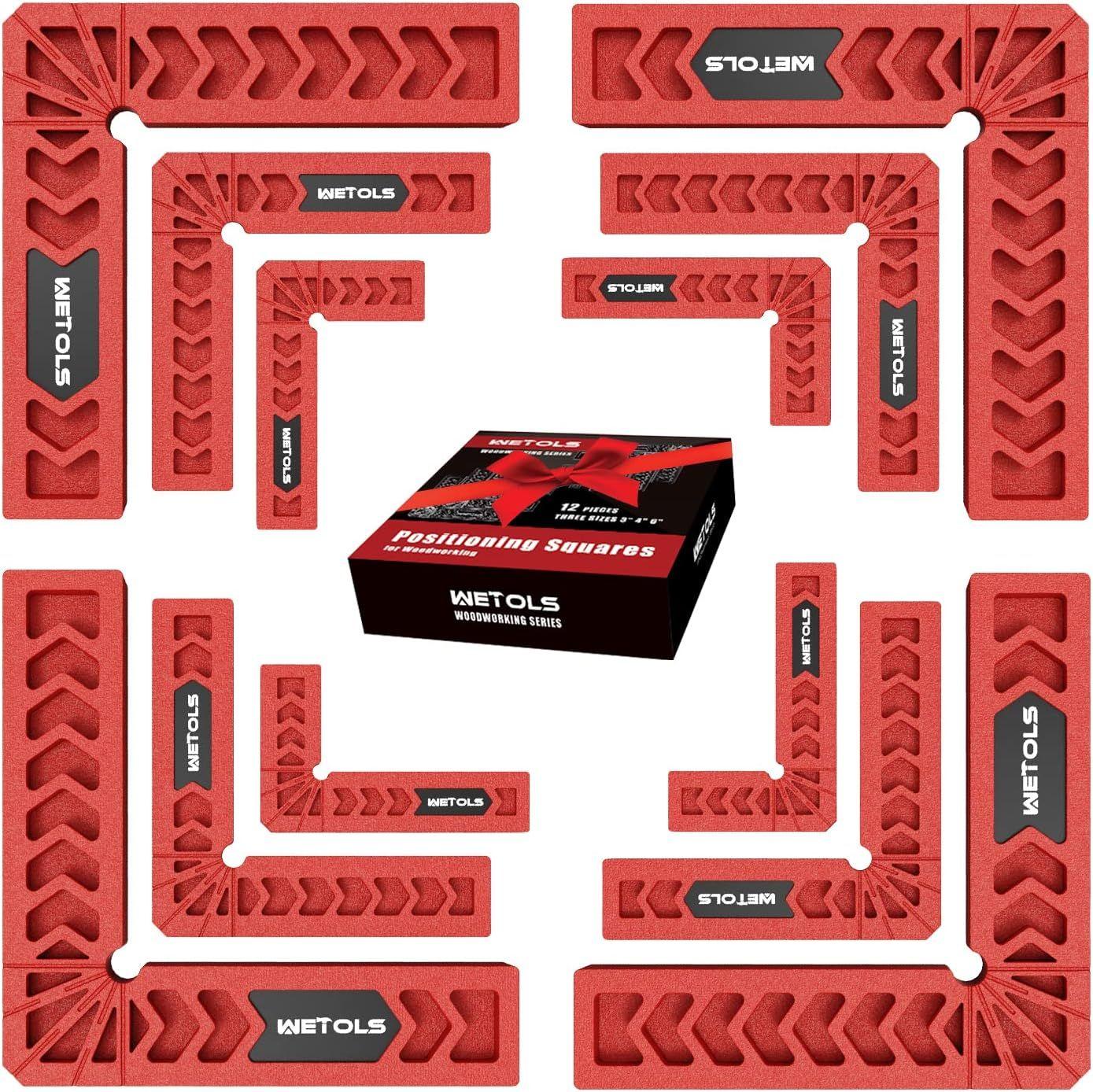 Wetols  Right Angle Clamps Woodworking Tools Positioning Squares (12Pieces) - Red - Excellent