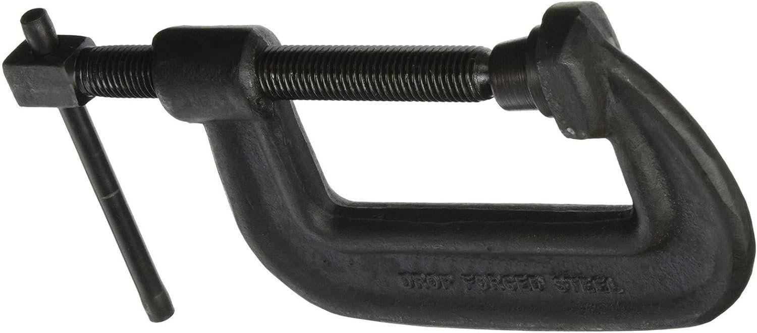 Wilton 14142 100 Series Forged C-Clamp Heavy-Duty 0 - 3-5/8” Opening Capacity - Black - Premium