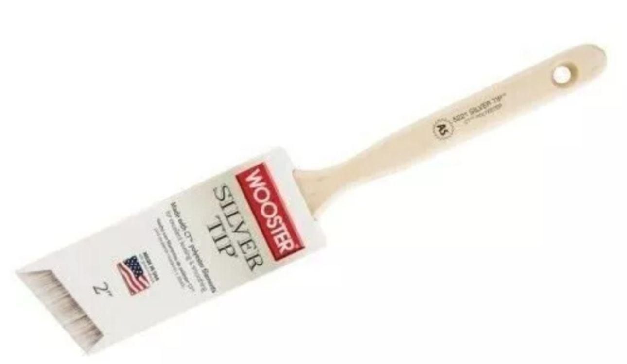 Wooster Brush  5221-2 1/2 Silver Tip Angle Sash Paint Brush 2 1/2-Inch (24 Pack) - Silver/White - Premium