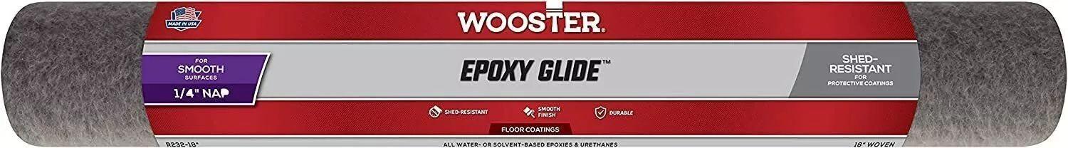 Wooster Brush  R232-18 Epoxy Glide Roller Cover 1/4 Nap 18" - Dark Gray - Premium