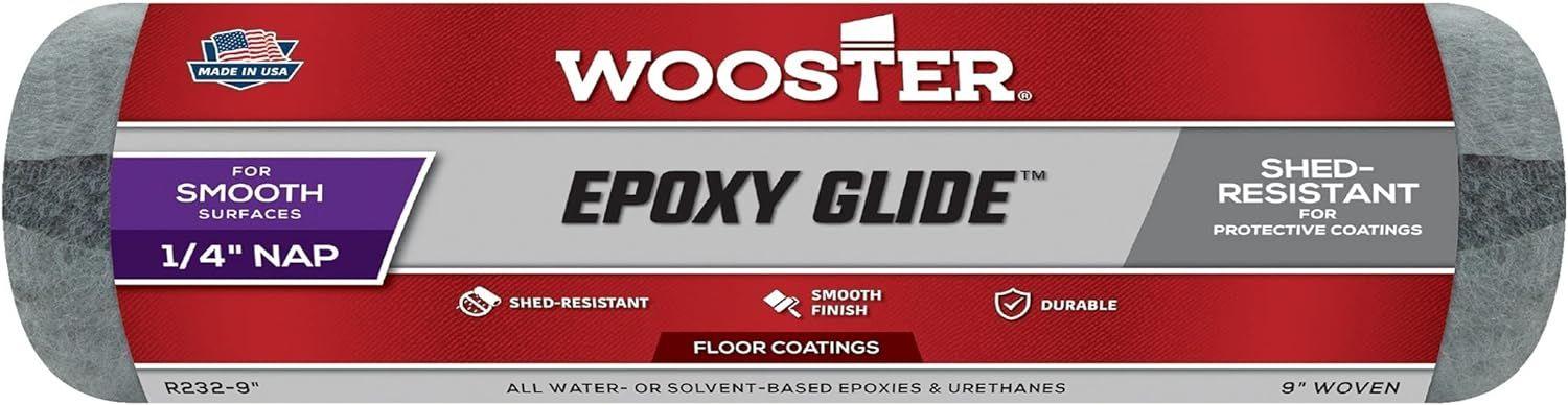 Wooster Brush  R232-9 Epoxy Glide Roller Cover 1/4" Nap 9" - Dark Gray - Premium