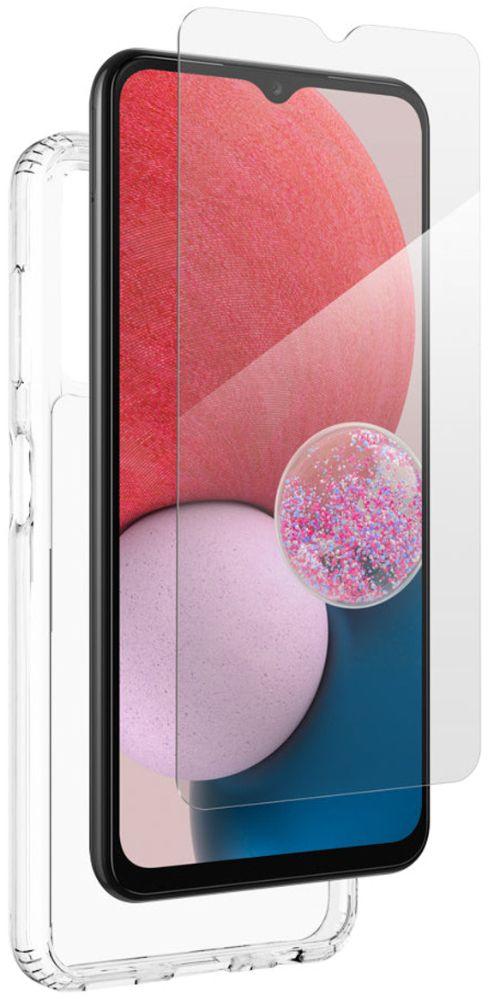 ZAGG Bundle Pack Glass Scren Protector & Protective Phone Case for Samsung Galaxy A13 - Clear - Brand New